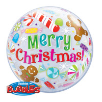 Folie Ballon Merry Christmas Bubble 56cm