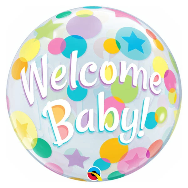 Folie Ballon Welcome Baby bubble 56cm